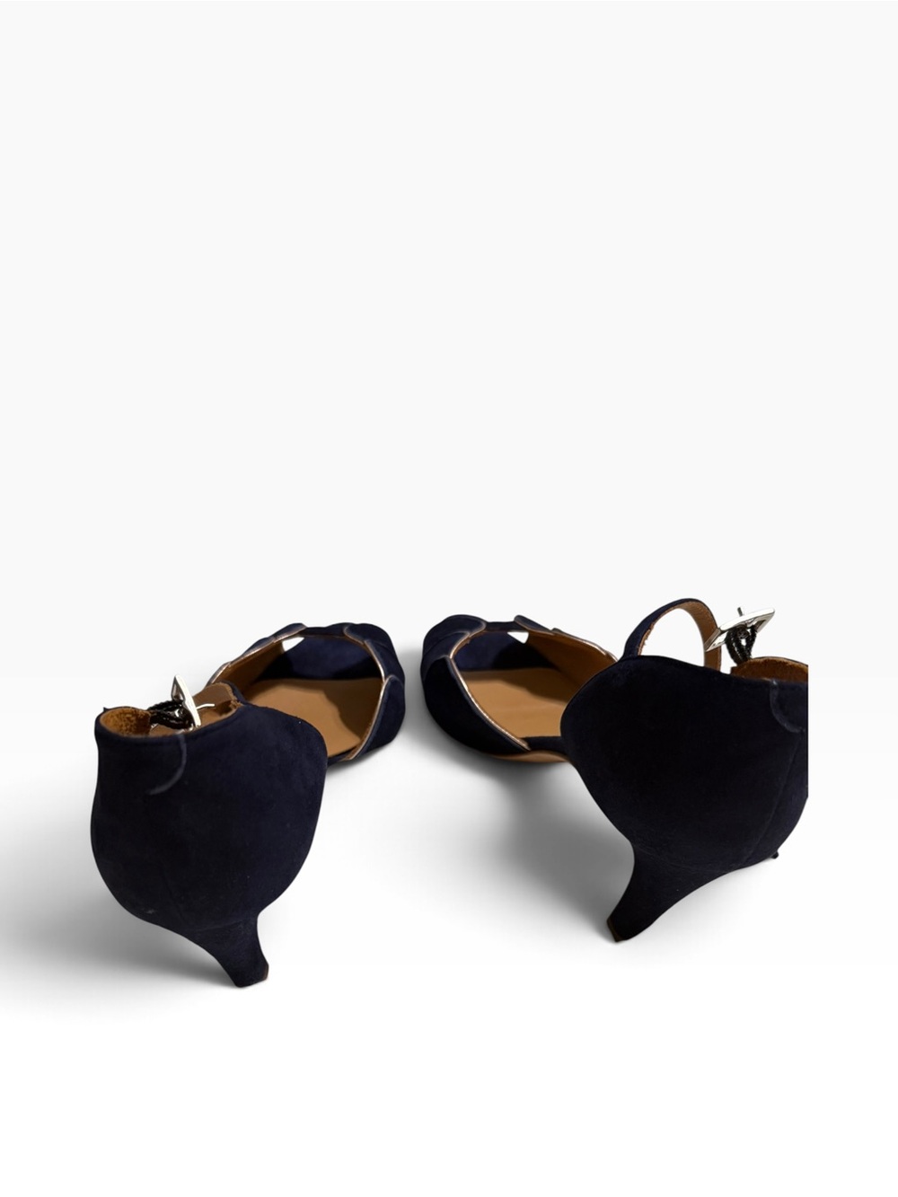 EMMA GO PHOEBE SUEDE BLUE & GOLD SHOES - Picture 3 of 7